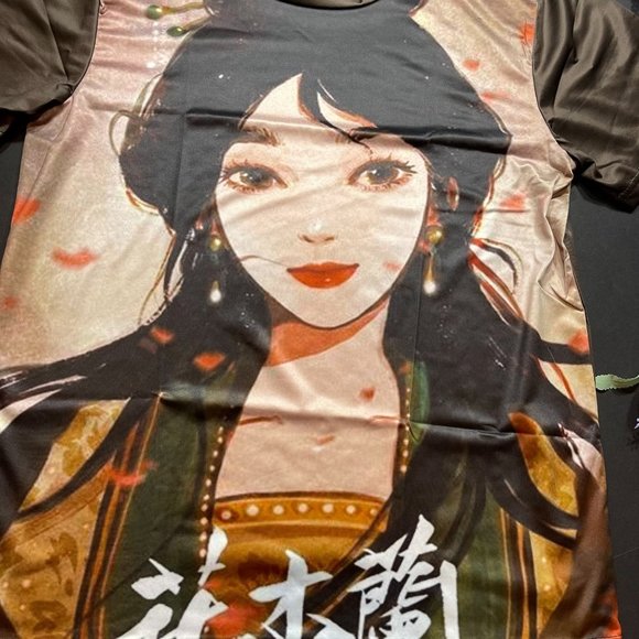 Disney Inspired Mulan Warrior Princess Women's Short Sleeve Blouse - Picture 4 of 8